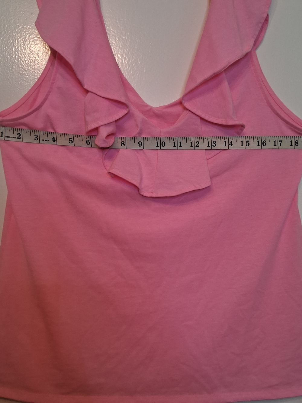 Lilly Pulitzer Pink Ruffle V-Neck Shell - Picture 5 of 11